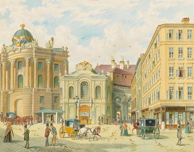 Het oude Burgtheater in Wenen door Franz Gerasch